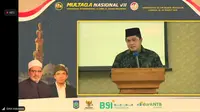 Menteri BUMN Erick Thohir dalam acara Multaqo VII OIAA Indonesia & Seminar Nasional secara virtual, Sabtu (19/3/2022).