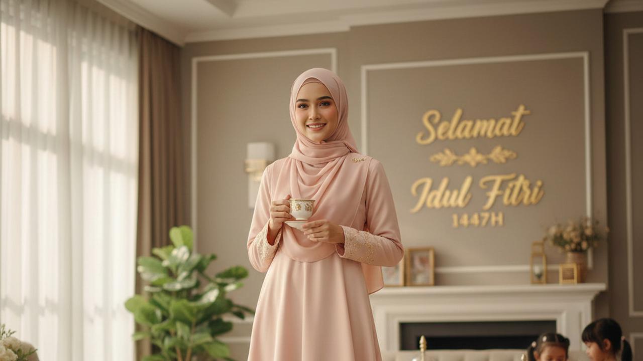 Gamis Warna Soft Pastel Peach