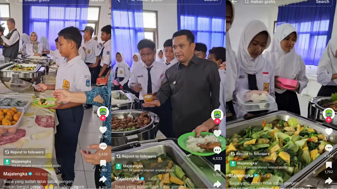 Uji Coba MBG di Majalengka Pakai Cara Prasmanan, Netizen: Berasa Kondangan