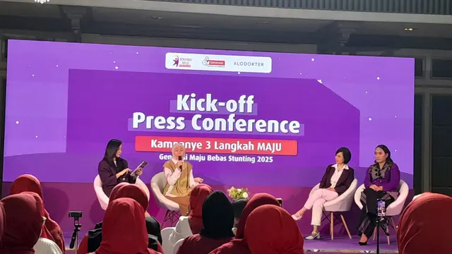 Dokter Novi bicara soal pemberian MPASI yang tepat untuk cegah stunting dalam peluncuran kampanye 3 Langkah MAJU.