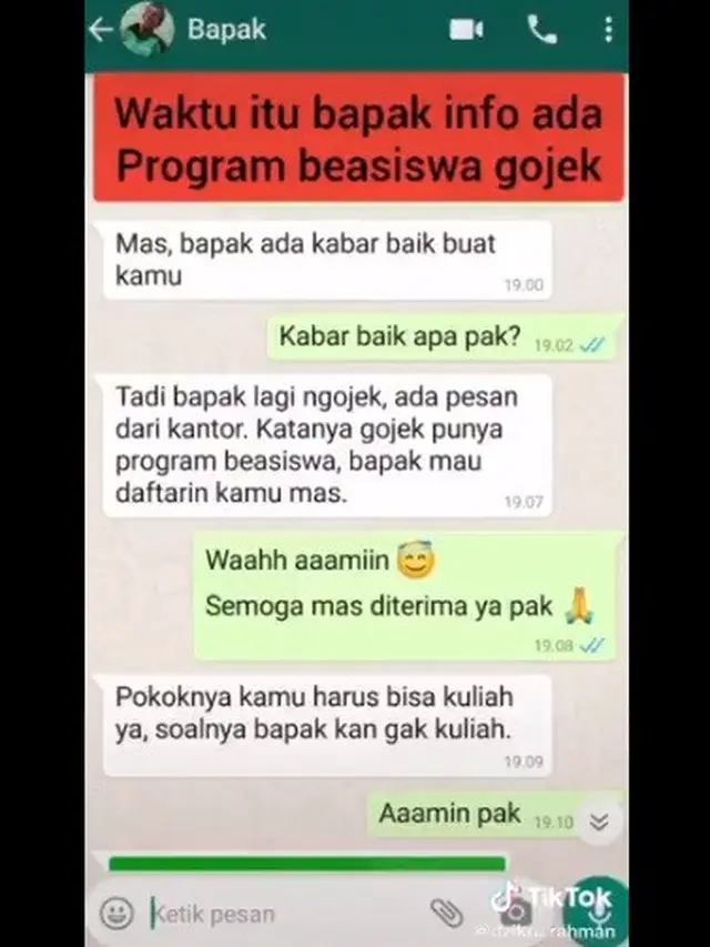 anak driver ojol dapat beasiswa