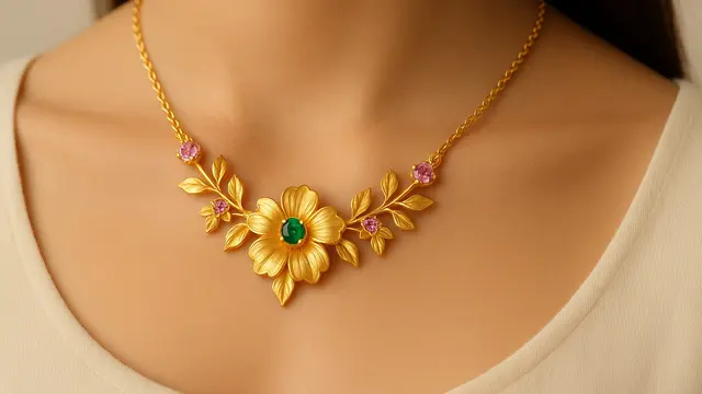 Model Kalung Emas Asli yang Everlasting/Ilustrasi gambar oleh AI
