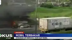 Kebakaran terjadi saat mobil sedang melaju dari arah Pasar Rebo menuju ke Pondok Indah.