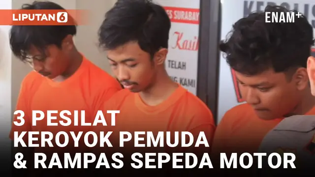 Keji! 3 Pesilat Remaja di Surabaya Keroyok Pemuda dan Rampas Sepeda Motor