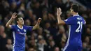 Pemain Chelsea, Pedro mencetak gol pembuka bagi The Blues saat melawan AFC Bournemouth pada laga Boxing Day Premier League di Stamford Bridge, (26/12/2016). (Reuters/Peter Nicholls)