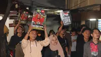 Forum Akademisi Penggemar Sepak Bola Indonesia (FAPSI) menggelar nonton bareng (nobar) Piala Dunia U-20 antara Brazil melawan Tunisia dalam babak 16 besar yang dilaksanakan di Plaza Gedung Joang 45 Jalan Menteng Raya No. 31, Kebon Sirih, Jakarta Pusat, Kamis (1/6/2023) dini hari. (Foto: Istimewa).