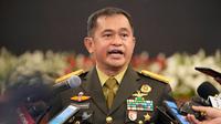KSAD Jenderal TNI Maruli Simanjuntak menjamin institusinya bakal solid. Maruli cerita pengalamannya pernah menjadi pasukan tempur bersama rekan-rekannya yang kini menjadi petinggi di TNI AD. (AP Photo/Achmad Ibrahim)
