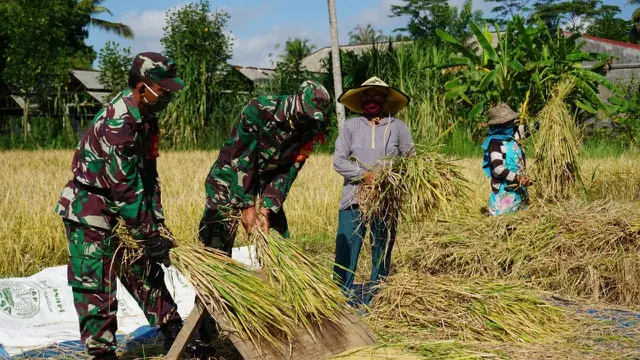 Dapur umum TNI di Banjar Serokadan, Bangli, Bali
