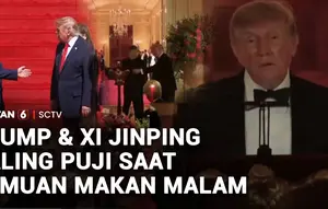 Trump dan Xi Jinping Makan Malam Kenegaraan, Saling Puji hingga Bertukar Hadiah