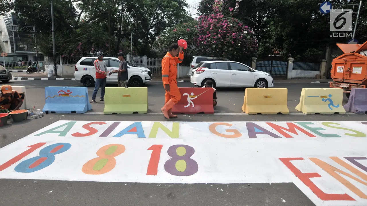 Logo Raksasa Asian Games 2018 Hiasi Simpang Tugu Proklamasi