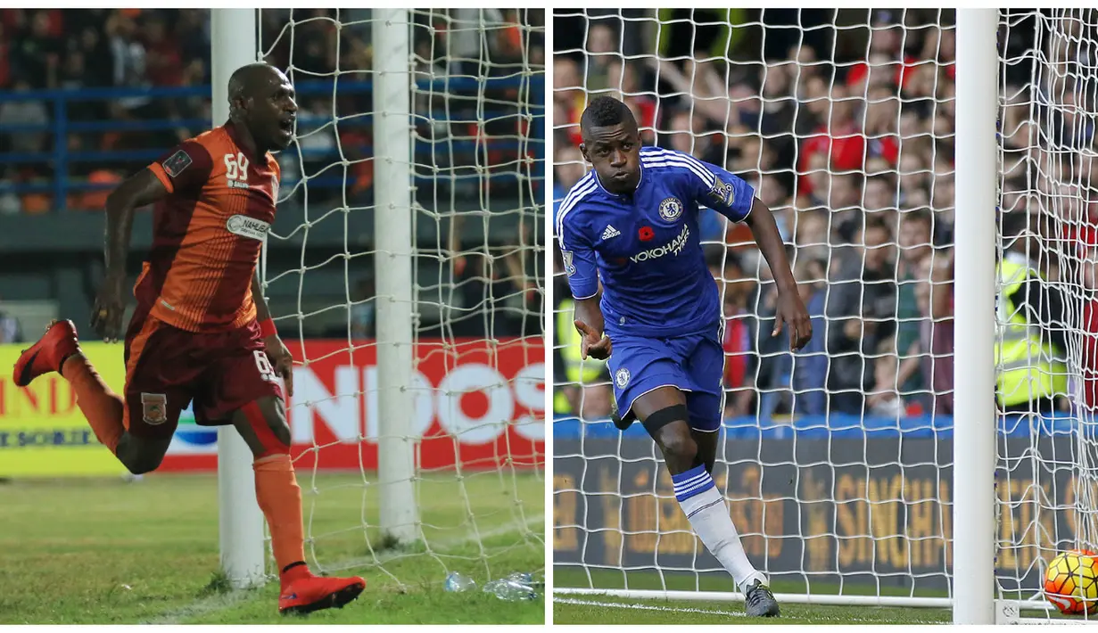 Gelandang serang andalan Indonesia, Boaz Salossa, memiliki kemiripan fisik dengan mantan gelandang Chelsea yang kini bermain di Liga China, Ramires. (Bola.com-AFP)