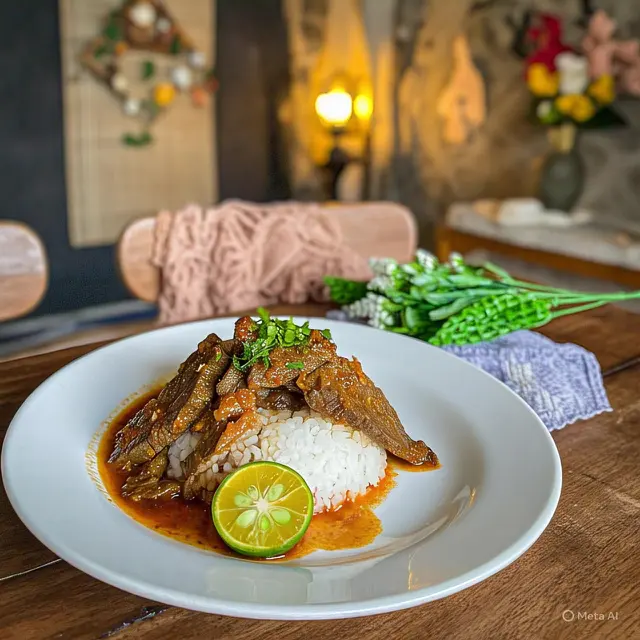 Sajian rica-rica daging sapi