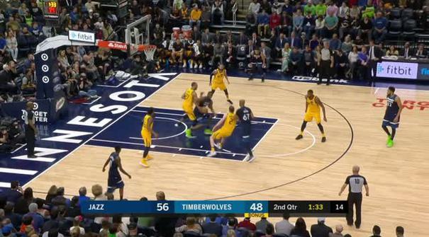 Berita video game recap NBA 2017-2018 antara Utah Jazz melawan Minnesota Timberwolves dengan skor 121-97.