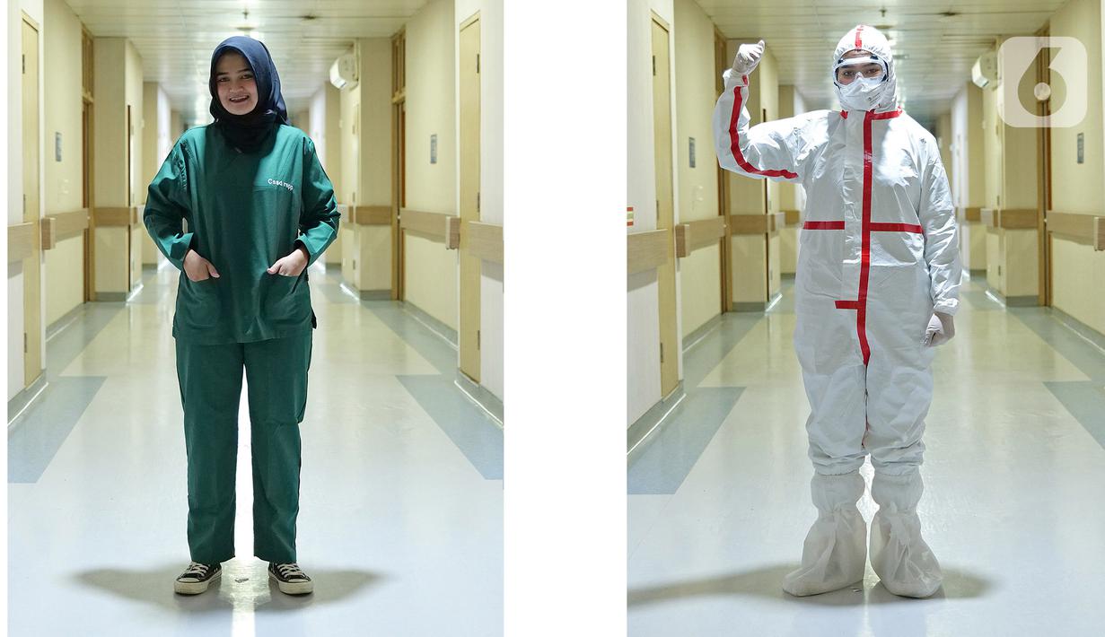 Galih Angel (28). Menurut Radiolog RSPP ini,Hari Sumpah Pemuda ke-92 kuatkan mental dan tidak mudah putus asa dalam menghadapi pandemi. (Liputan6.com/Herman Zakharia)