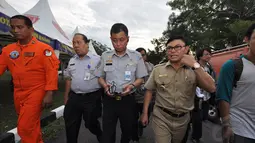 Menteri Perhubungan, Ignasius Jonan mendatangi Lanud Iskandar, Pangkalan Bun, Kalimantan Tengah, Selasa (30/12). (Liputan6.com/Miftahul Hayat)