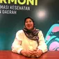 Kepala Biro Komunikasi dan Pelayanan Publik Kemenkes Siti Nadia Tarmizi usai Rapat Kerja Kesehatan Nasional di Balai Sidang Jakarta Convention Center, pada Kamis (23/2/2023). Foto: Ade Nasihudin.