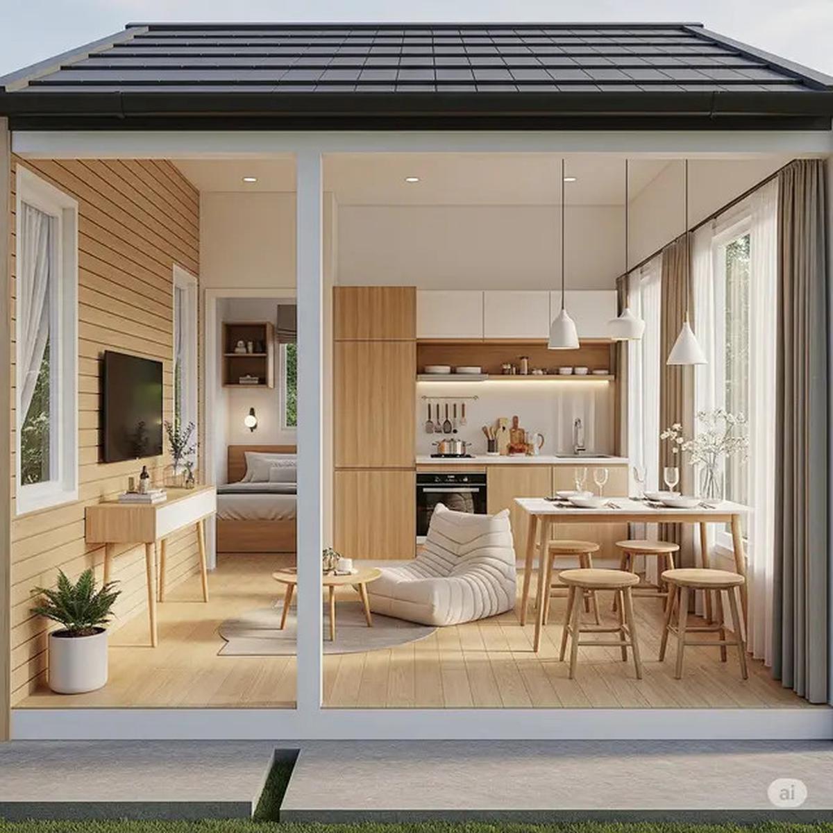 7 Inspirasi Desain Rumah Kecil 4x6 2 Kamar yang Mungil, Fungsional, dan Hemat Anggaran