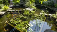 7 Desain Kolam Ikan yang Tidak Perlu Sering Dikuras, Estetik, Sehat, dan Minim Perawatan