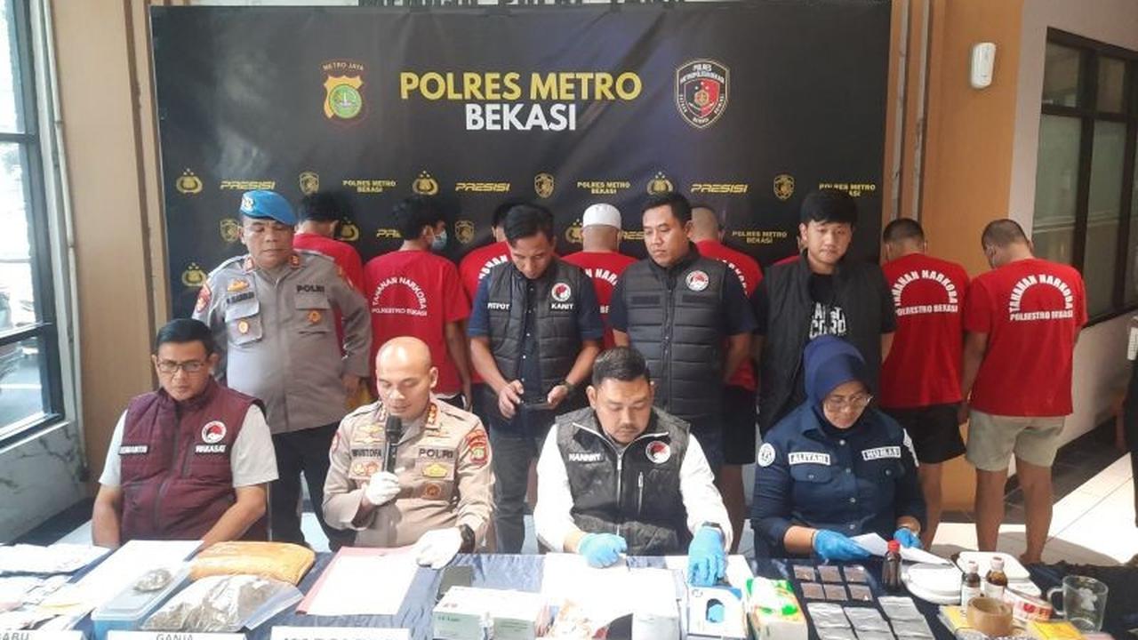 Selamatkan 8.750 Jiwa, Polres Metro Bekasi Ungkap Peredaran Narkoba, 7 Tersangka Diamankan