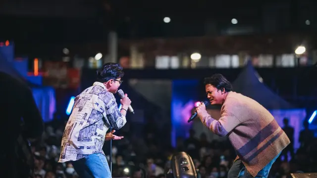 Juicy Luicy dan Rizky Febian berhasil menghibur pengunjung.