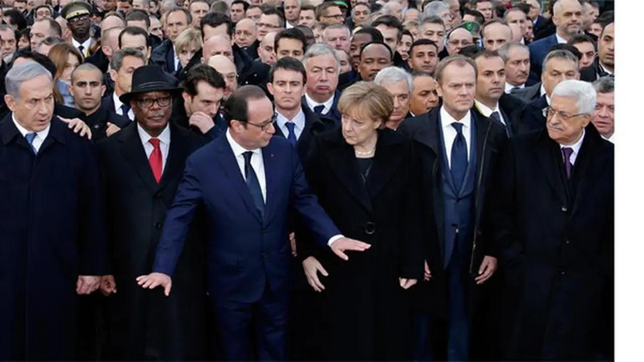 Presiden Palestina dan PM Israel Ikut Gabung Aksi Damai di Paris