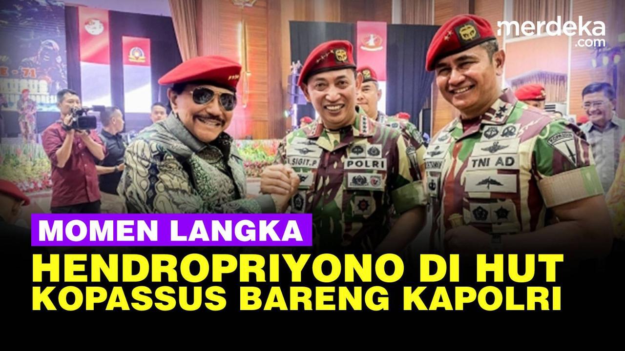 VIDEO: Momen Langka AM Hendropriyono di HUT Kopassus, Salam Komando Bareng Kapolri