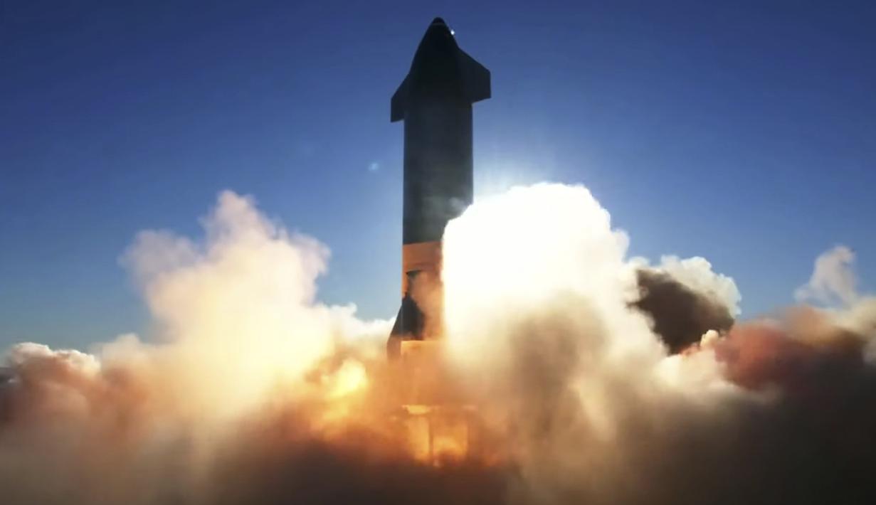 FOTO Detik Detik Uji Coba Terbang  Roket  SpaceX Berujung 