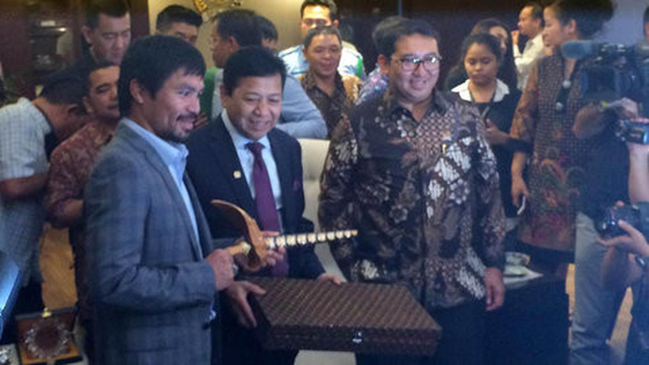 Cerita lucu Pacquiao di DPR dapat akik dan keris