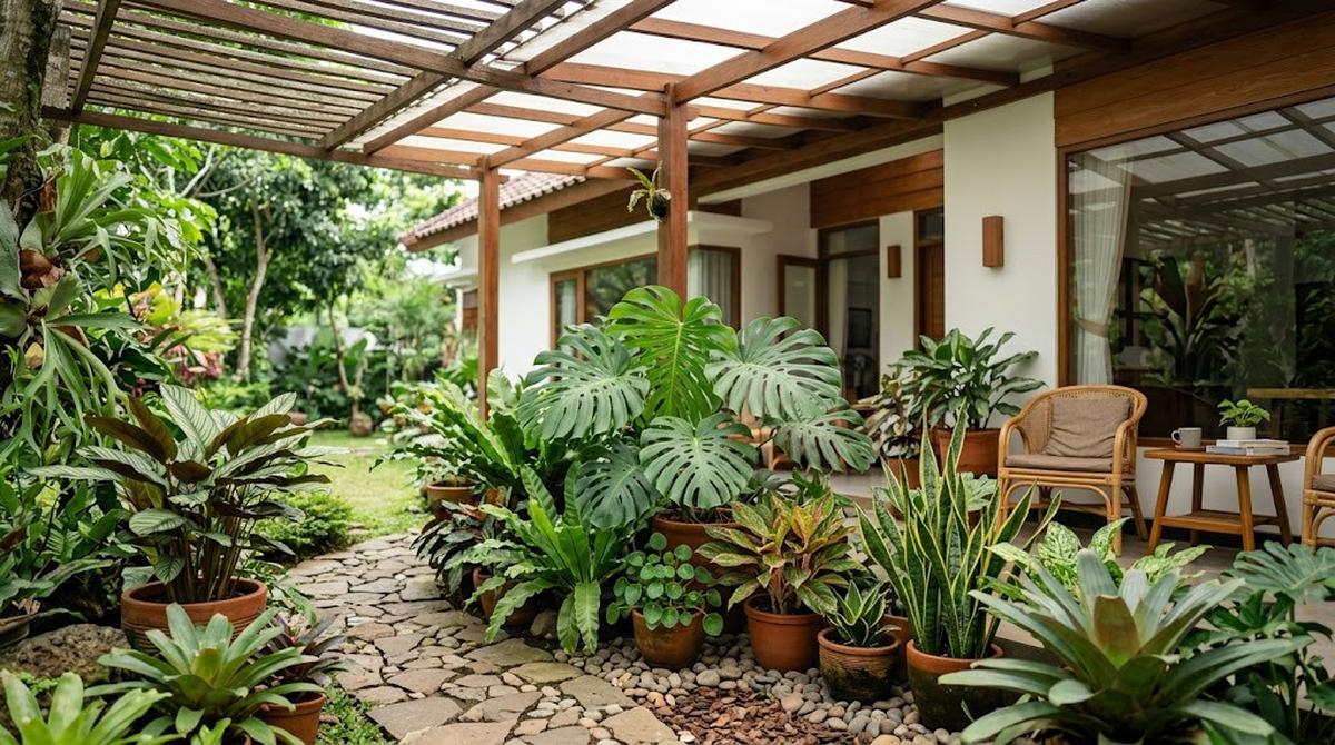 Tanaman yang Cocok Ditanam di Bawah Kanopi Rumah/AI Generated