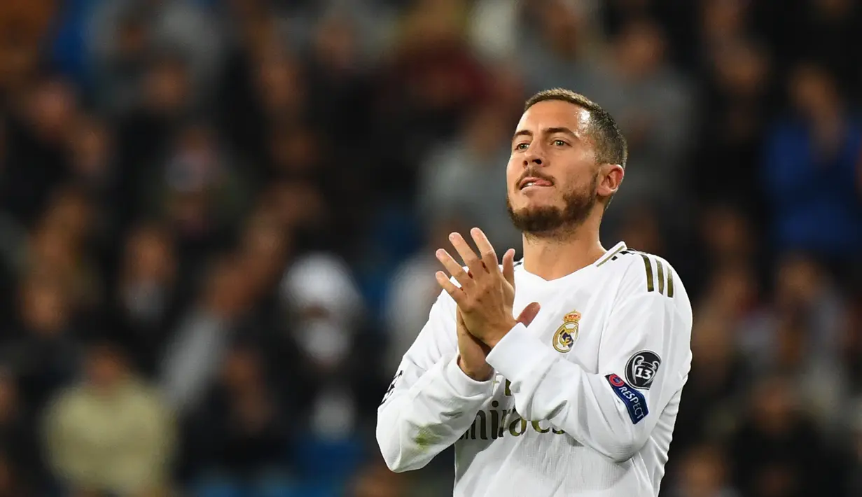 Eden Hazard (100 juta euro) - Real Madrid mendatangkan Hazard selepas kepergian Cristiano Ronaldo ke Juventus. Pemain asal Belgia ini dilabuhkan ke Santiago Bernabeu dengan harga 100 juta euro. (AFP/Gabriel Bouys)