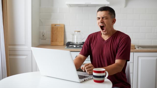 Ilustrasi menguap, mengantuk