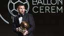 La Pulga pun semakin meninggalkan prestasi sang rival, Cristiano Ronaldo yang meraih penghargaan ini sebanyak lima kali. (AP Photo/Michel Euler)