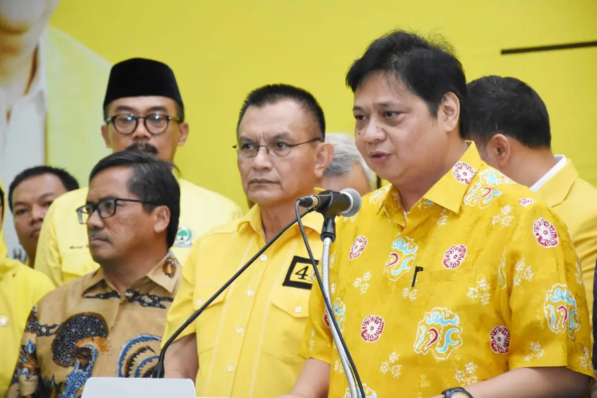 Ketua Umum Partai Golkar Airlangga Hartarto, di Kantor DPP Partai Golkar. (Istimewa)