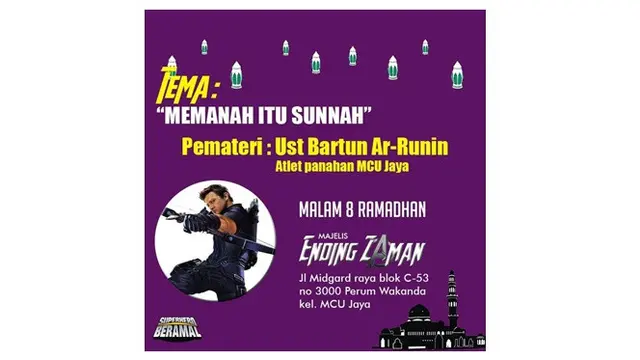 Begini Jadinya Kalau 7 Superhero Avengers Jadi Pemateri Kajian Ramadan