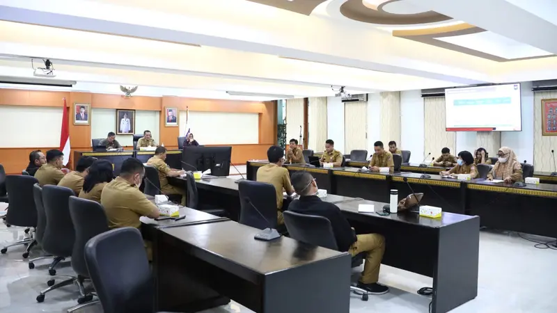 Rapat Pagu Indikatif BSKDN Tahun Anggaran 2024 di Aula BSKDN pada Senin, 8 Mei 2023. (Istimewa)