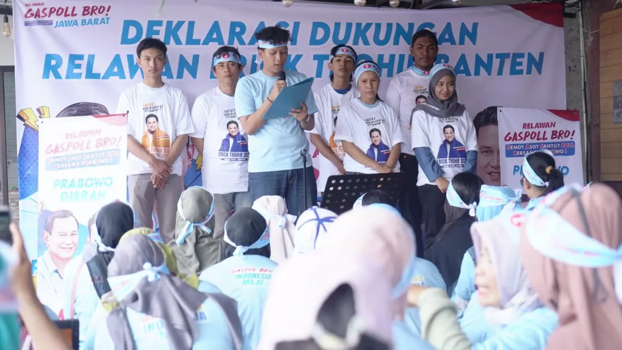 Miliki kesamaan tujuan, Relawan Erick Thohir Banten sepakat gabung relawan Gemoy, Asoy, Santuy Poll Bersama Prabowo (Gaspoll Bro) (Istimewa)