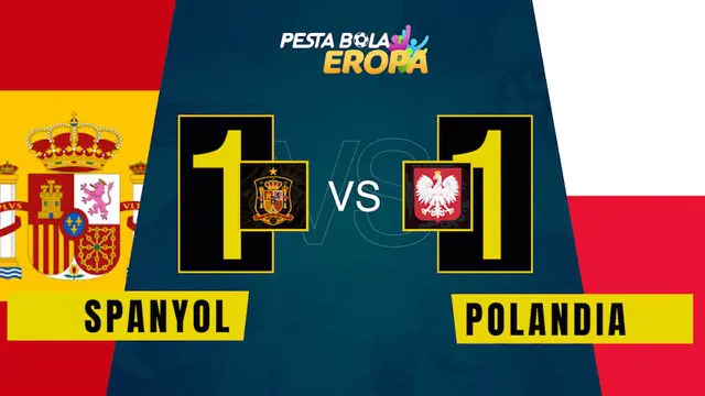 VIDEO: Spanyol Ditahan Imbang Polandia 1-1 di Grup E Euro 2020