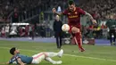 AS Roma yang kalah 0-1 dari Feyenoord pada leg pertama, harus melalui babak extra time untuk memastikan diri lolos ke semifinal. (AP Photo/Alessandra Tarantino)