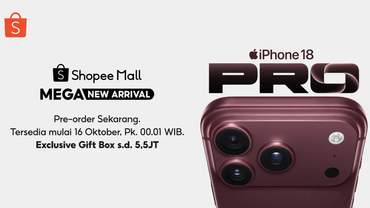Siap-Siap Upgrade! iPhone 18 Pro dan iPhone 18 Pro Max Bisa Di-Pre-Order di Shopee