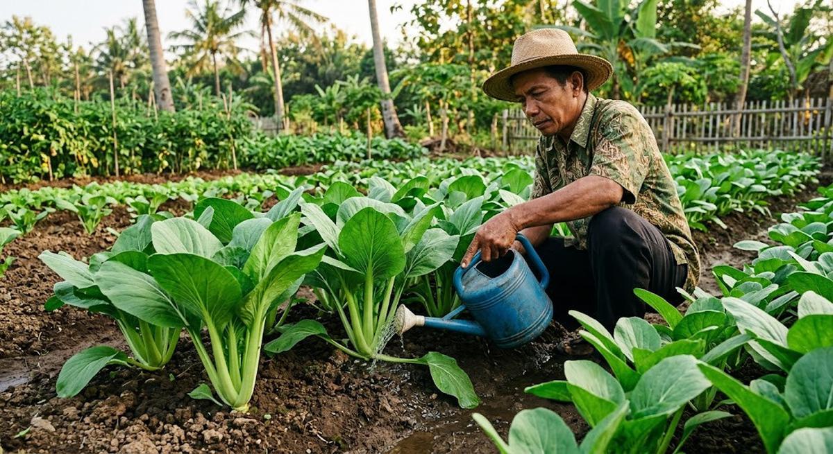 Trik Menanam Sawi agar Batangnya Besar dan Daunnya Tidak Cepat Bolong, Panen Lebih Subur