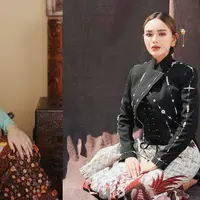 Potret figur publik kenakan busana Kartini Day (Sumber: Instagram/@ayanggkahiyang, @amandamanopo)