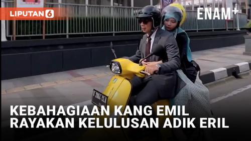 VIDEO: Zara Adik Eril Lulus, Ridwan Kamil Ajak Keliling Gunakan Vespa