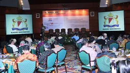  Menteri Perindustrian, Saleh Husin saat menyampaikan pidato dihadapan ratusan peserta Seminar Nasional Pembiayaan Investasi di Jakarta, Selasa (5/5/2015). (Liputan6.com/Helmi Afandi)