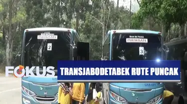 Bus Transjabodetabek ini akan beroperasi mulai pukul 05.00 WIB dengan melintas jalur Tol Jagorawi ke kawasan wisata Puncak Bogor, Jawa Barat.