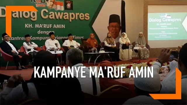 Calon Wakil Presiden nomor urut 1 Ma'ruf Amin menggelar kampanye terbuka di Garut, Jawa Barat.