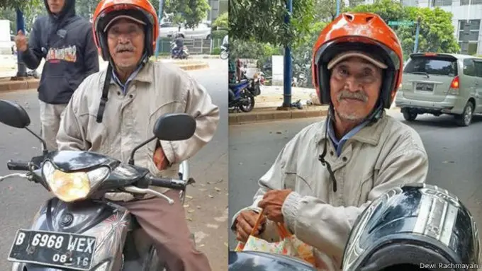 Kisah Kakek Sholeh, Tukang Ojek Pangkalan yang Santun