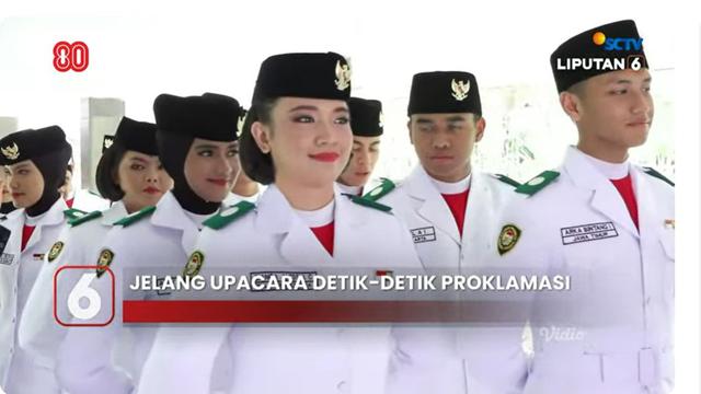 Gladi kotor upacara Hari Ulang Tahun (HUT) ke-80 RI di Halaman Istana Jakarta, Selasa (12/8/2025).