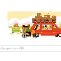 Ikut ramaikan mudik 2017, mesin penelusur Google bikin doodle unik. (Sumber foto: google.com)
