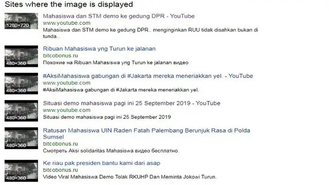 Gambar Tangkapan Layar Penelusuran Gambar dengan Situs Yandex