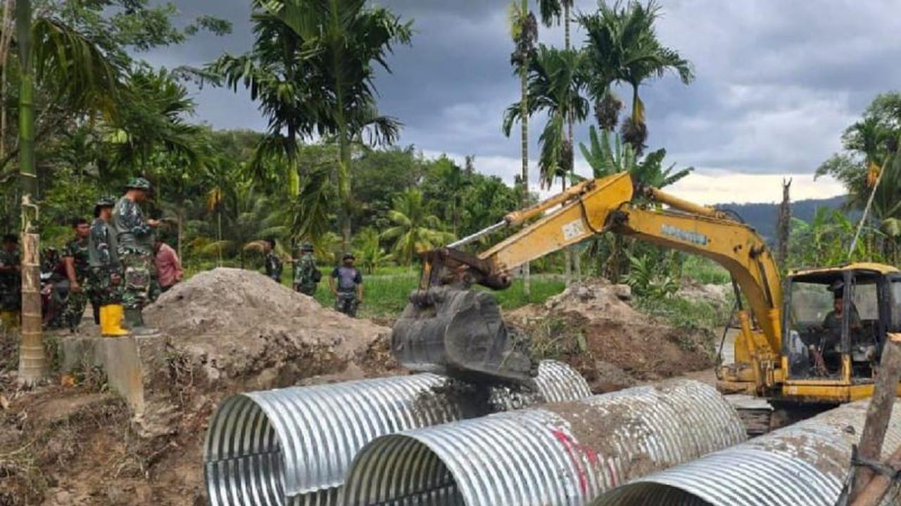 TNI Bangun Jembatan Aramco di Tapanuli Utara, Pulihkan Akses Vital Warga
